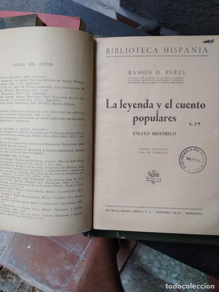 Libros de segunda mano: Ram&oacute;n D. Per&eacute;s - La leyenda y el cuento populares - Foto 2