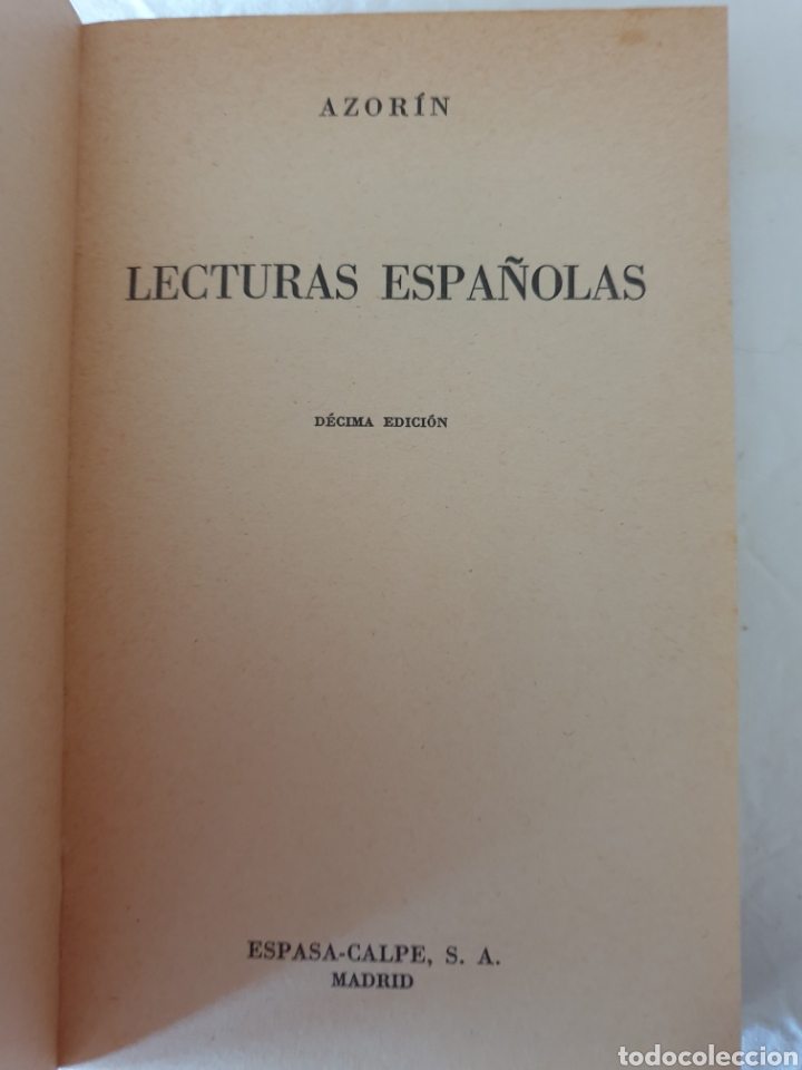 Libros de segunda mano: Lecturas espa&ntilde;olas. Azor&iacute;n. Espa&ntilde;a Calp&eacute; - Foto 3