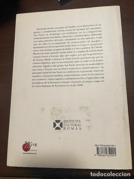 Libros de segunda mano: CIORAN INGENUO Y SENTIMENTAL, Ion Vartic - Foto 2