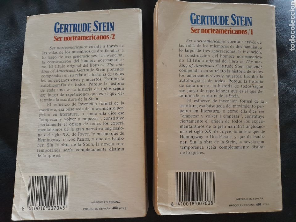 Libros de segunda mano: Ser norteamericanos 1 y 2. Gertrude Stein - Foto 2