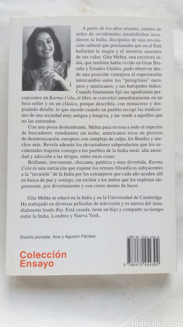 Libros de segunda mano: Karma Cola. Gita Mehta. - Foto 2
