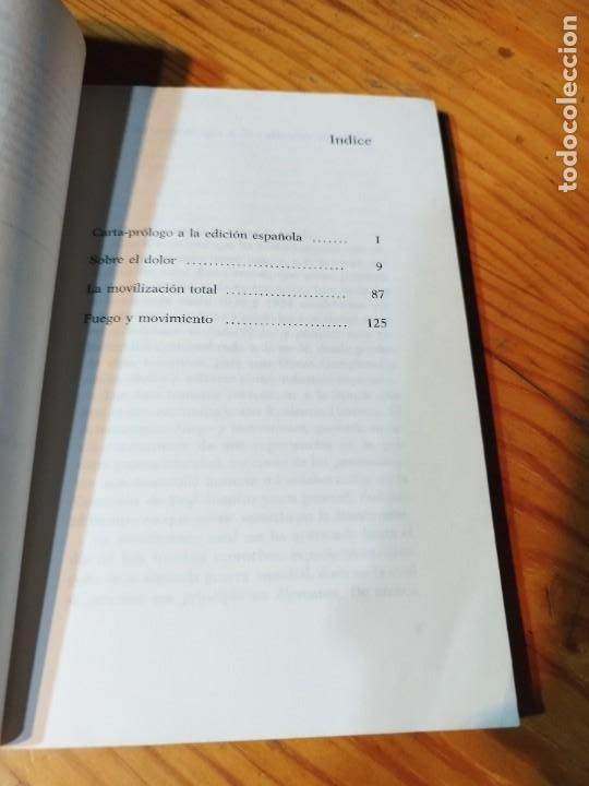 Libros de segunda mano: SOBRE EL DOLOR. ERNST JUNGER. TUSQUETS EDITORES. - Foto 3