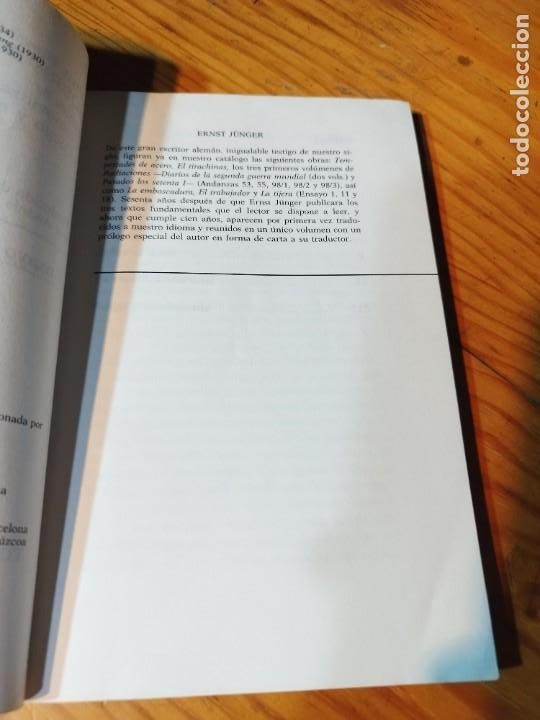 Libros de segunda mano: SOBRE EL DOLOR. ERNST JUNGER. TUSQUETS EDITORES. - Foto 4