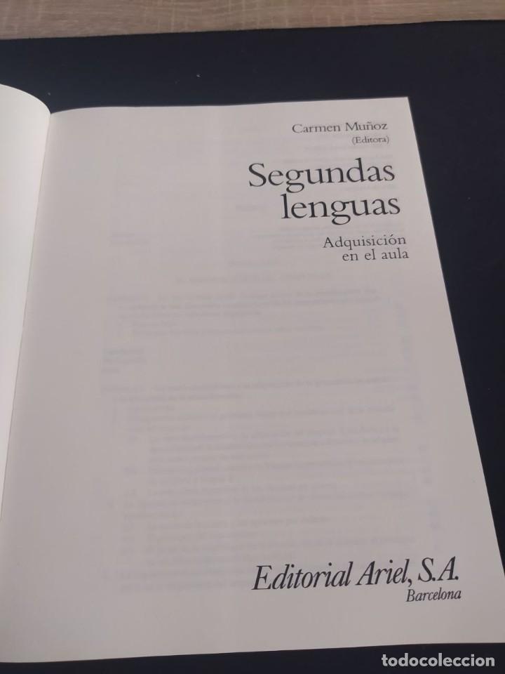 Libros de segunda mano: SEGUNDAS LENGUAS. CARMEN MU&Ntilde;OZ. ED. ARIEL. 2000. - Foto 2