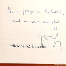 Libros de segunda mano: JOAN FUSTER. OBRES COMPLETES 1. DEDICATÒRIA AUTÒGRAFA. 1968.
