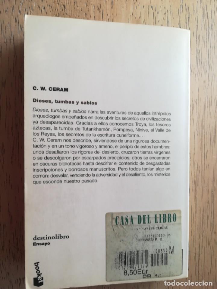 Libros de segunda mano: Dioses, tumbas y sabios. C. W. Ceram. - Foto 2