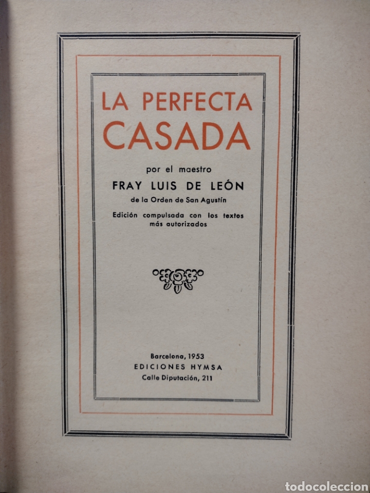 Libros de segunda mano: La perfecta casada, Fray Luis de Le&oacute;n - Foto 2
