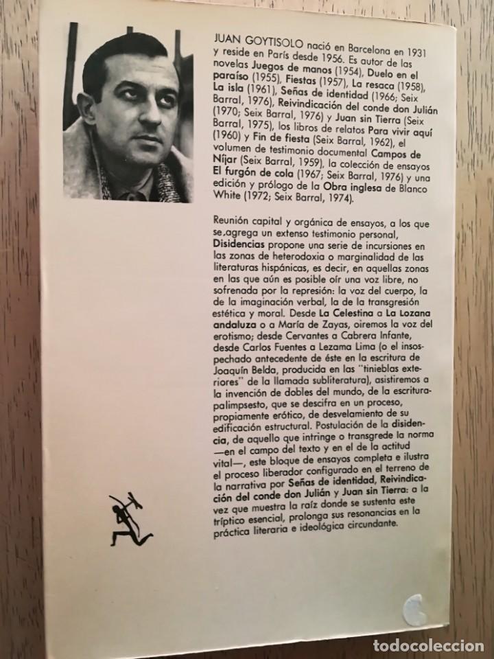 Libros de segunda mano: Disidencias. Juan Goytisolo - Foto 2