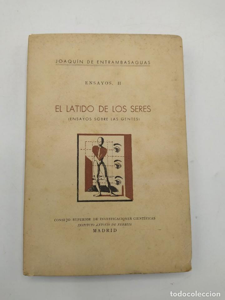 Libros de segunda mano: EL LATIDO DE LOS SERES. JOAQUIN DE ENTRAMBASAGUAS. 1945 - Foto 1