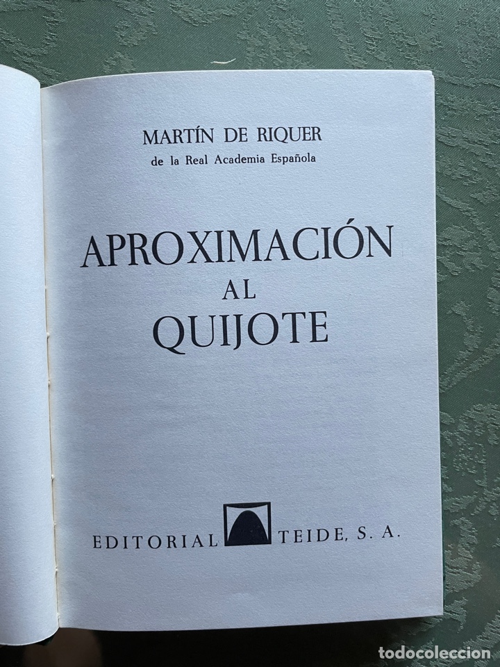 Libros de segunda mano: Aproximaci&oacute;n al Quijote (mart&iacute;n de riquer) - Foto 2