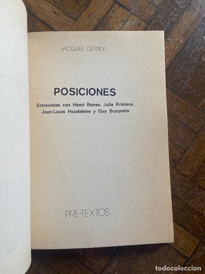 Libros de segunda mano: Posiciones - Jacques Derrida - Pre Textos (1977) - Foto 3