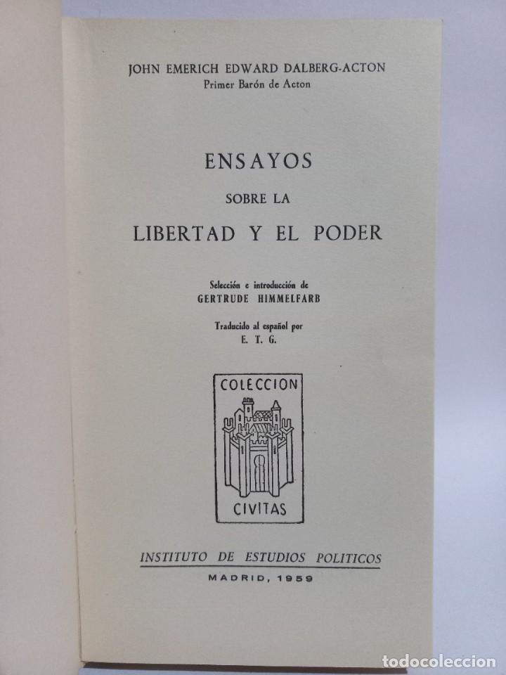 Libros de segunda mano: John Emerich Edward Dalberg-Acton - Ensayos sobre la Libertad y el Poder - 1959 - Foto 3
