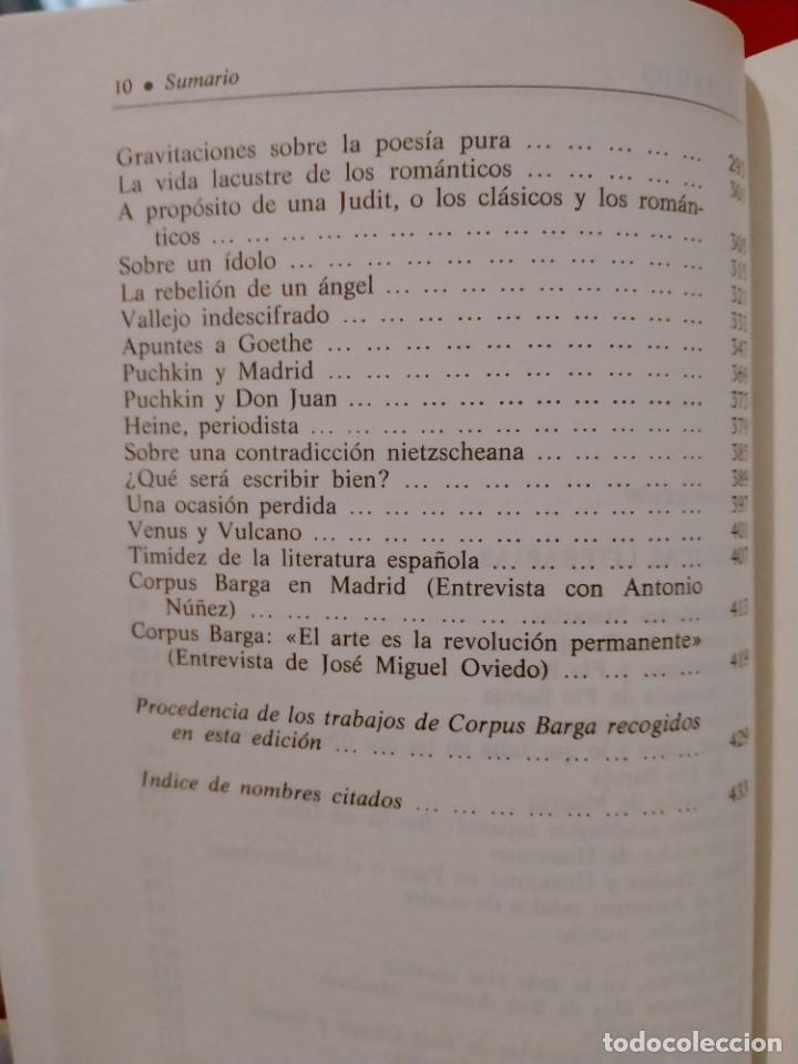 Libros de segunda mano: CORPUS VARGA. CR&Oacute;NICAS LITERARIAS .EDICIONES J&Uacute;CAR - Foto 3