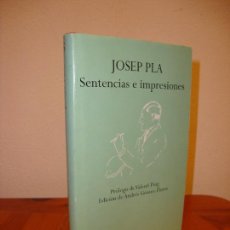 Libros de segunda mano: SENTENCIAS E IMPRESIONES - JOSEP PLA - EDHASA, EXCELENTE ESTADO. Lote 364323401