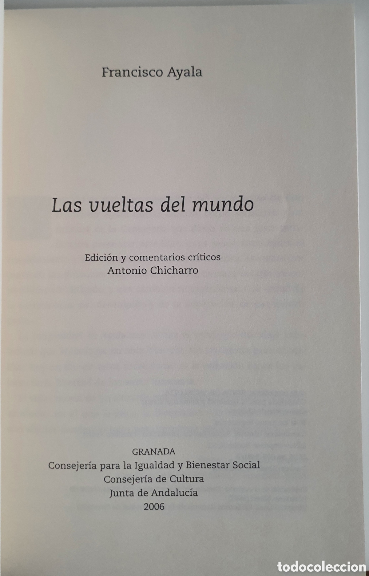 Libros de segunda mano: Francisco Ayala las vueltas del mundo - Foto 2