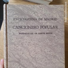 Libros de segunda mano: FOLKLORE. MADRID. CANCIONERO POPULAR, ED. GINER, 1989. RARO.