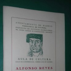 Libros de segunda mano: ALFONSO REYES.- JOSE ANTONIO PEREZ-RIOJA. AY. DE MADRID, 1987.. Lote 365859006