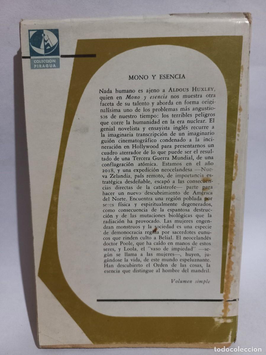 Libros de segunda mano: Aldous Huxley - Mono y Esencia - 1961 - Foto 4