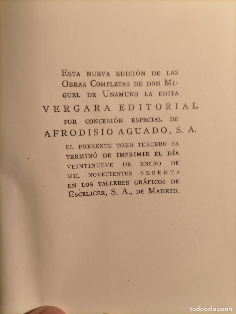Libros de segunda mano: Miguel de Unamuno Obras completas III - Foto 9