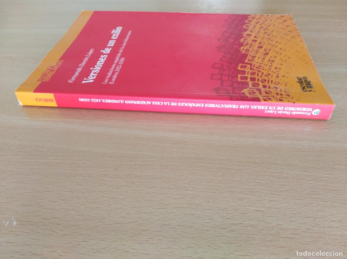 Libros de segunda mano: VERSIONES DE UN EXILIO. Fernando Dur&aacute;n L&oacute;pez - Foto 3