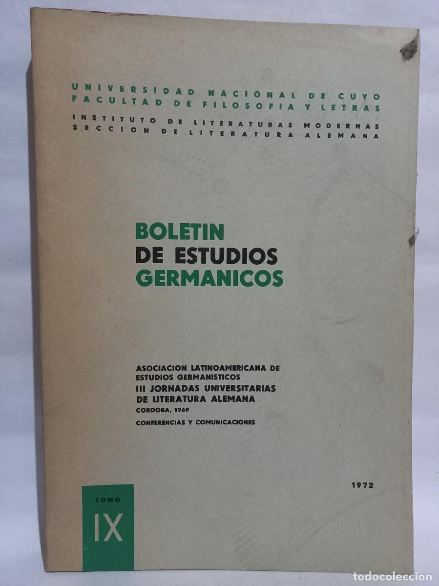 Libri di seconda mano: Universidad Nacional de Cuyo - Boletin de Estudios Germanicos - Primera edici&oacute;n - 1973