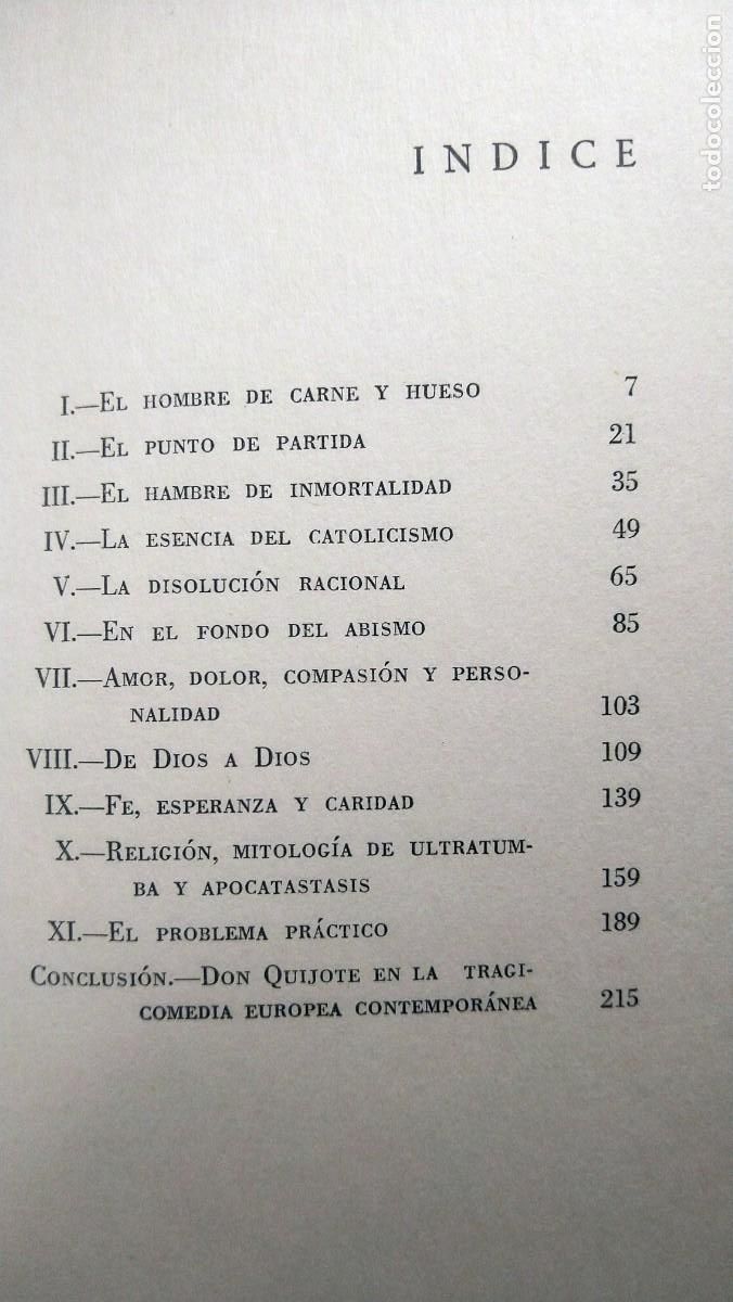 Libros de segunda mano: DEL SENTIMIENTO TR&Aacute;GICO DE LA VIDA - UNAMUNO - Foto 2