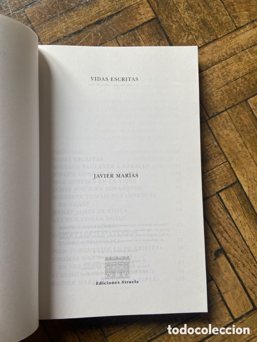 Libros de segunda mano: Vidas escritas - Javier Mar&iacute;as - Siruela (1996) - Foto 3
