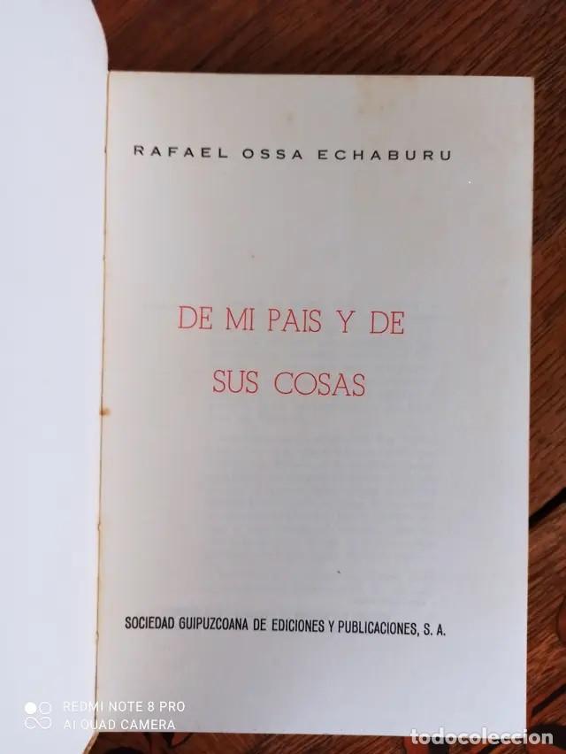 Libros de segunda mano: De mi pais y de sus cosas - Rafael Ossa Echaburu - Foto 4