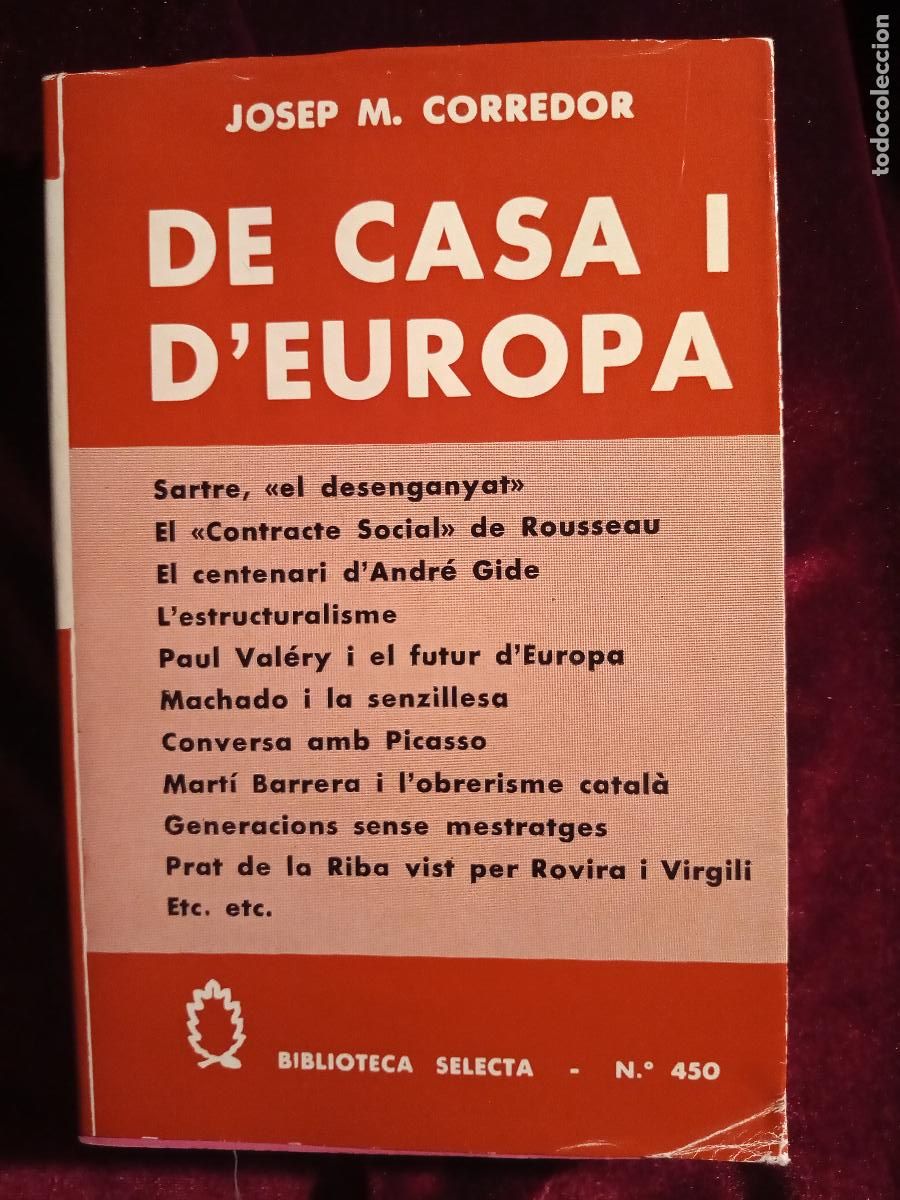 Libros de segunda mano: DE CASA I DEUROPA - Josep M. Corredor - Selecta 1971 - Foto 1