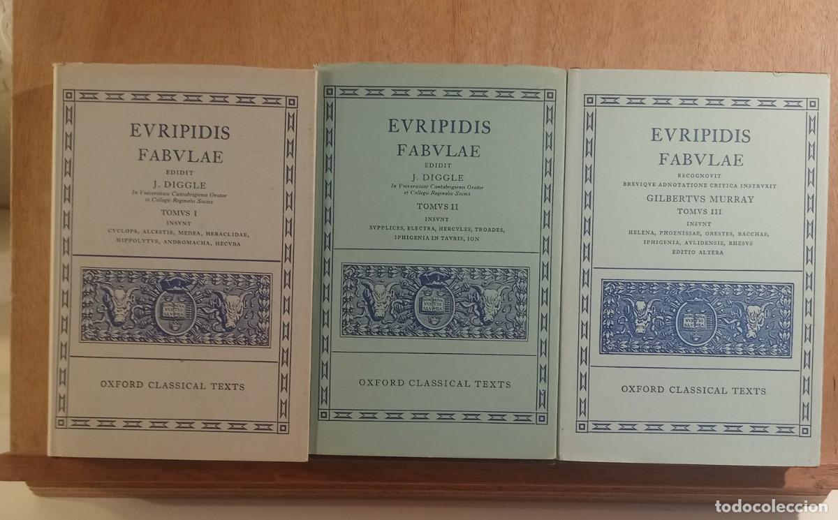 Libros de segunda mano: EURIPIDES-FABULAE TOMO I, II y III - J.DIGGLE (ED.) Oxford Clasical Texts