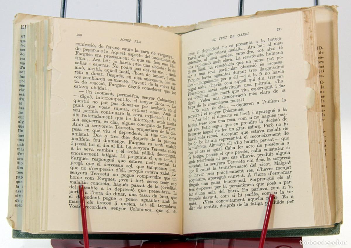 Libros de segunda mano: PLA, Josep &ndash; El vent de Garb&iacute; - Ed. Selecta, 1952 PRIMERA EDICI&Oacute; - Foto 3