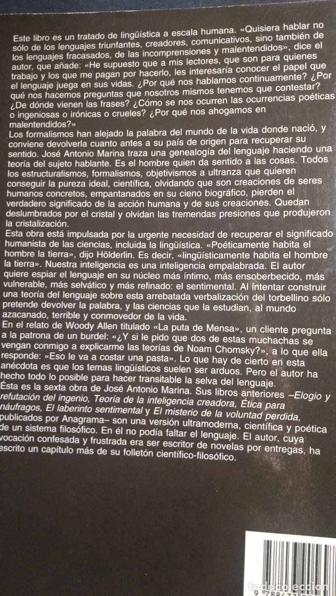 Libros de segunda mano: LA SELVA DEL LENGUAJE - JOS&Eacute; ANTONIO MARINA - Foto 2