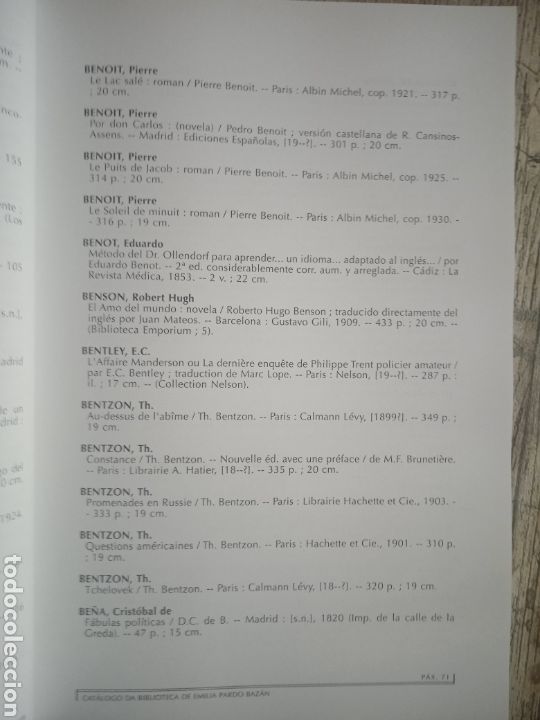 Libros de segunda mano: Cat&aacute;logo da Biblioteca de Emilia Pardo Baz&aacute;n. - Foto 4