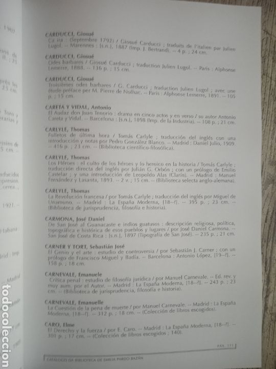 Libros de segunda mano: Cat&aacute;logo da Biblioteca de Emilia Pardo Baz&aacute;n. - Foto 5