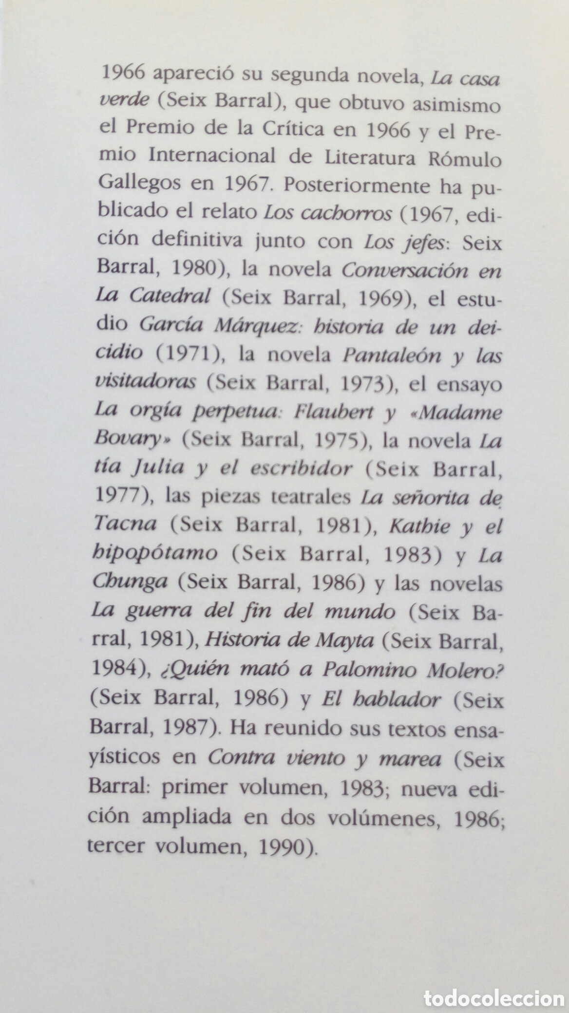 Libros de segunda mano: La verdad de las mentiras. Mario Vargas Llosa. - Foto 4