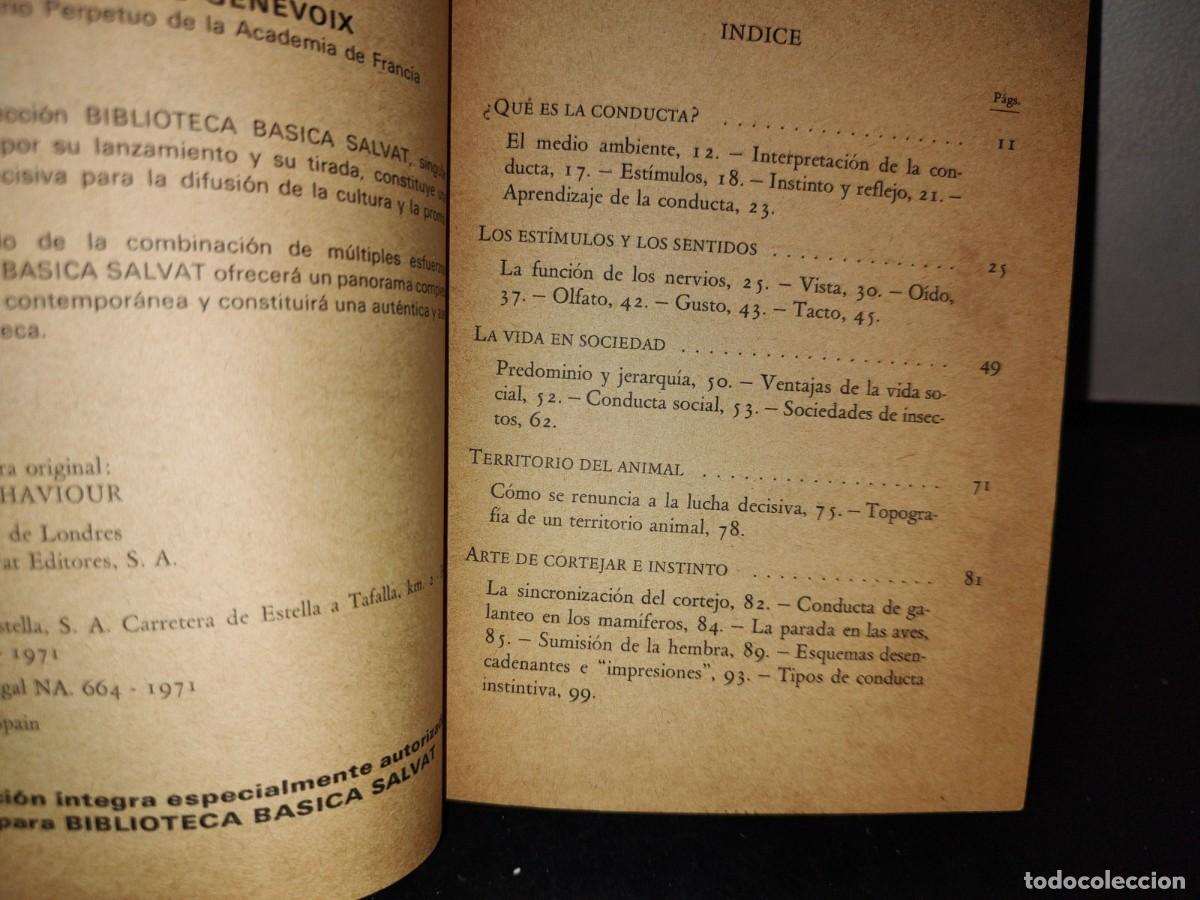 Libros de segunda mano: 50- LA CONDUCTA DE LOS ANIMALES - J. D. CARTHY - Foto 3