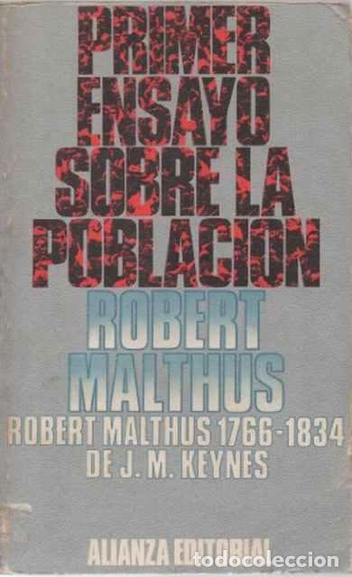 Libros de segunda mano: Primer ensayo sobre la poblaci&oacute;n - Robert Malthus - Foto 1