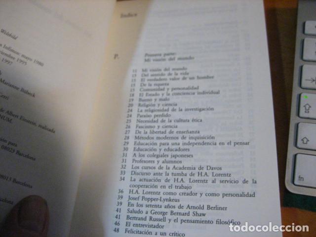 Libros de segunda mano: Mi visi&oacute;n del mundo.- Albert Einstein.- Ed. Tusquets. NUEVO!!! - Foto 5