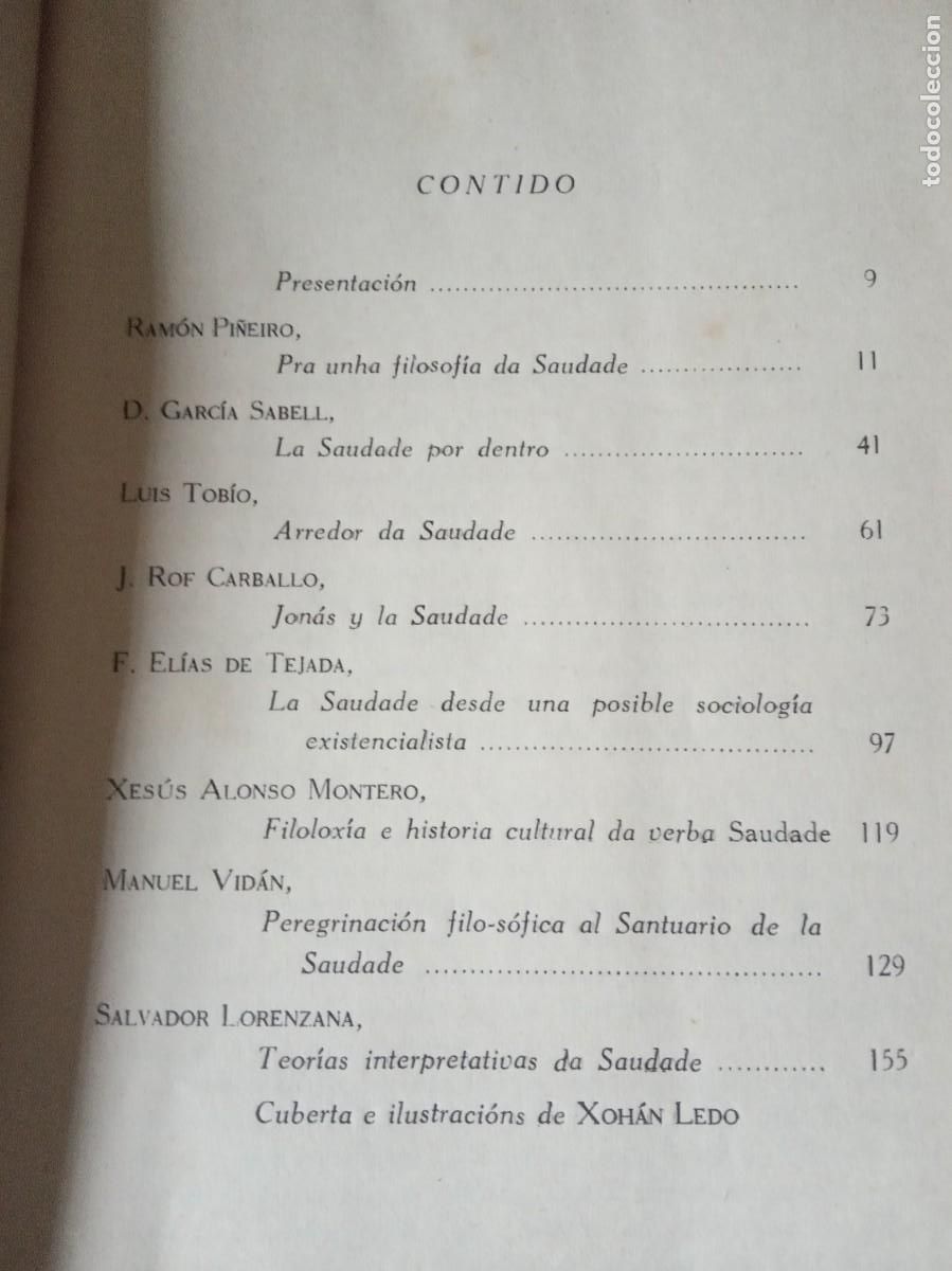 Libros de segunda mano: La saudade. Galaxia. 1953. - Foto 3