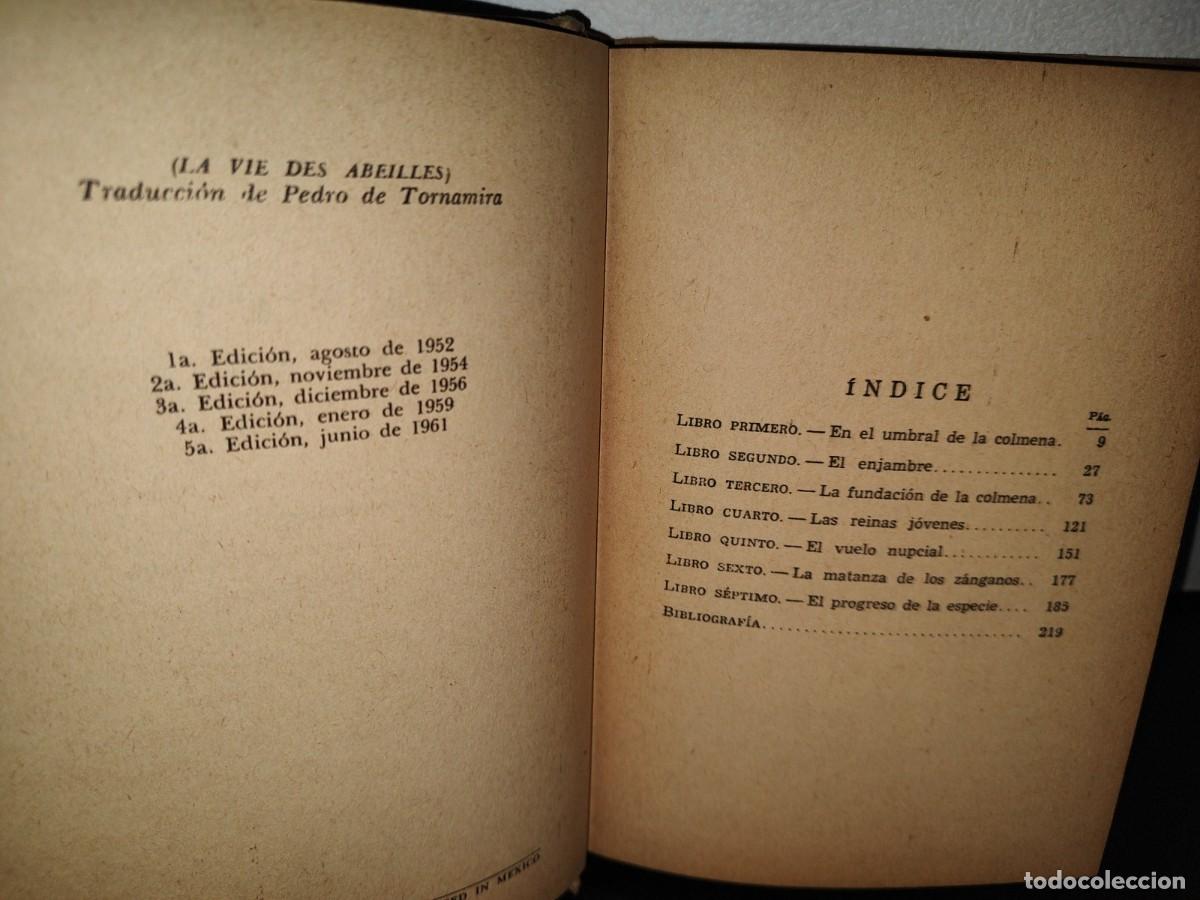 Libros de segunda mano: 57- LA VIDA DE LAS ABEJAS - MAURICIO MAETERLINCK - 1961 - Foto 4
