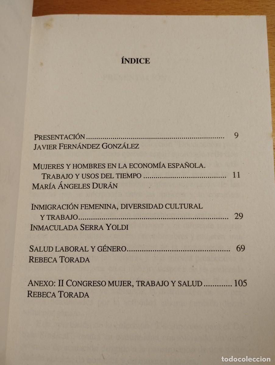 Libros de segunda mano: MUJER Y TRABAJO. PROBLEM&Aacute;TICA ACTUAL (M. A. DUR&Aacute;N / I. SERRA / R. TORADA) - Foto 3