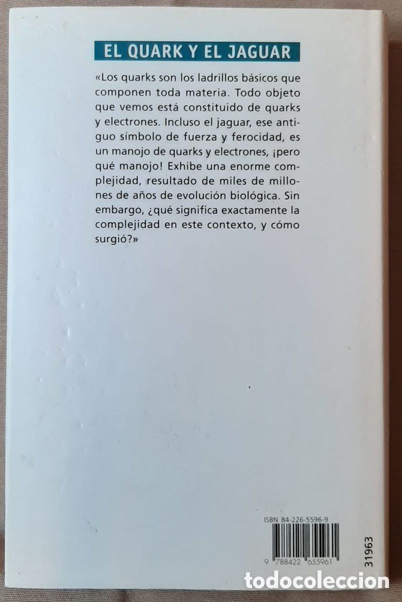 Libros de segunda mano: El quark y el jaguar. Murray Gell-Mann. - Foto 2