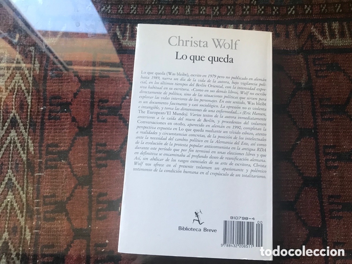 Libros de segunda mano: Lo que queda. Christa Wolf. Seix Barral - Foto 3