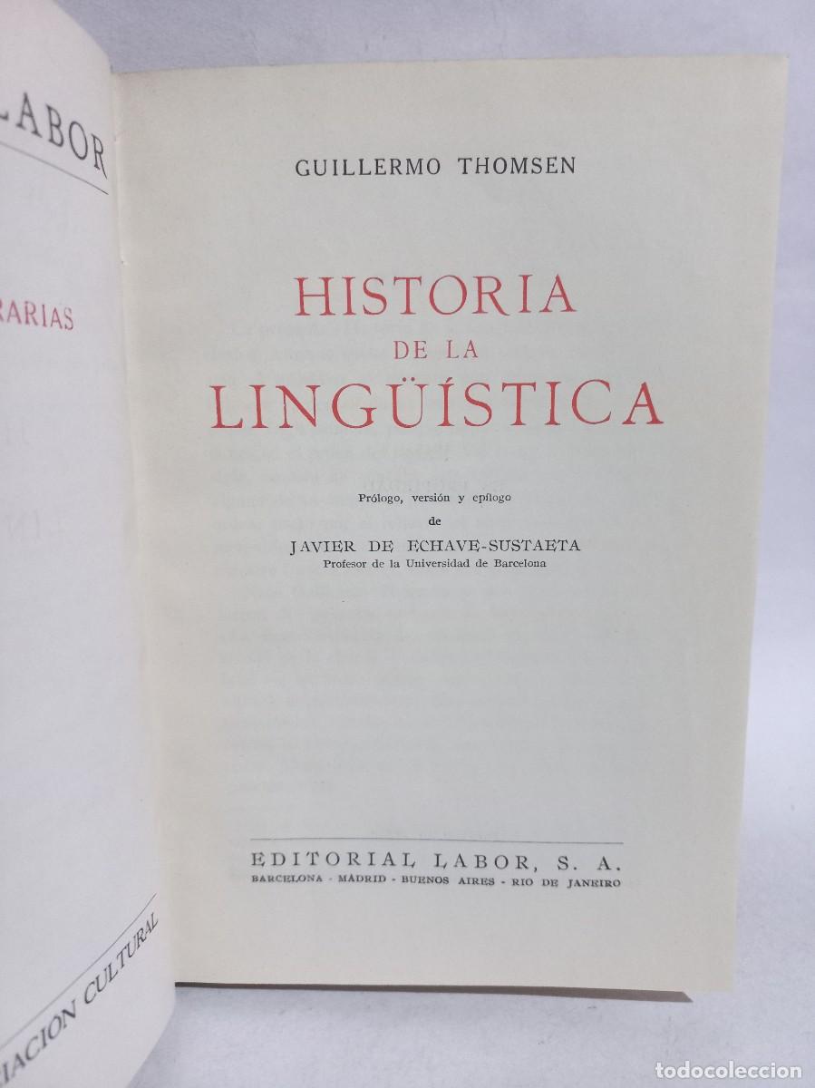 Libros de segunda mano: Guillermo Thomsen - Historia de la Ling&uuml;&iacute;stica - 1945 - Foto 3