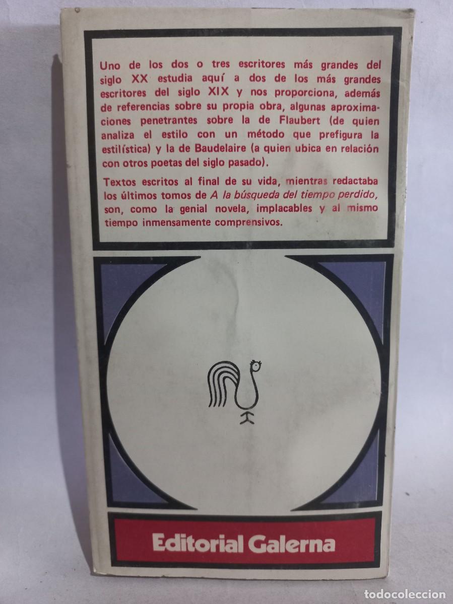 Libros de segunda mano: Marcel Proust - Flaubert y Baudelaire - Primera edici&oacute;n en espa&ntilde;ol - 1978 - Foto 4