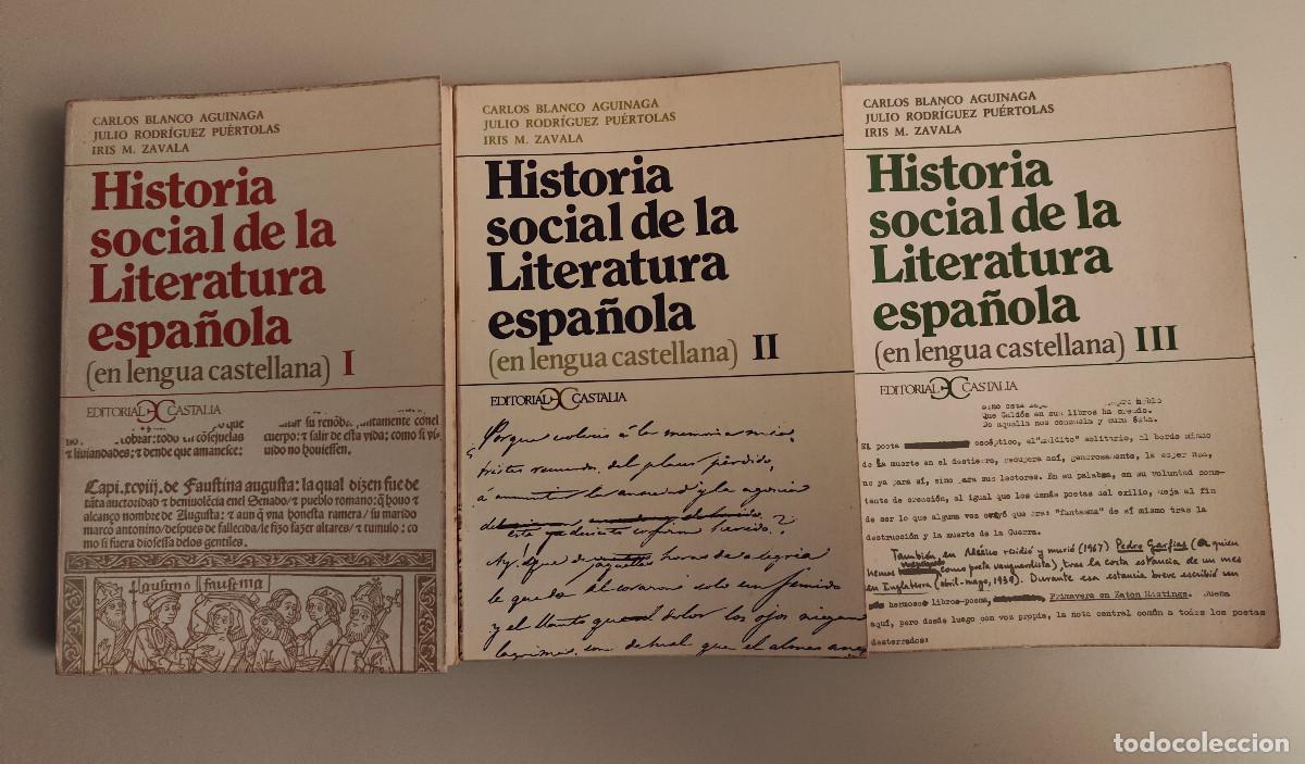 Libros de segunda mano: Historia social de la Literatura Espa&ntilde;ola (en lengua castellana), 3 vol&uacute;menes