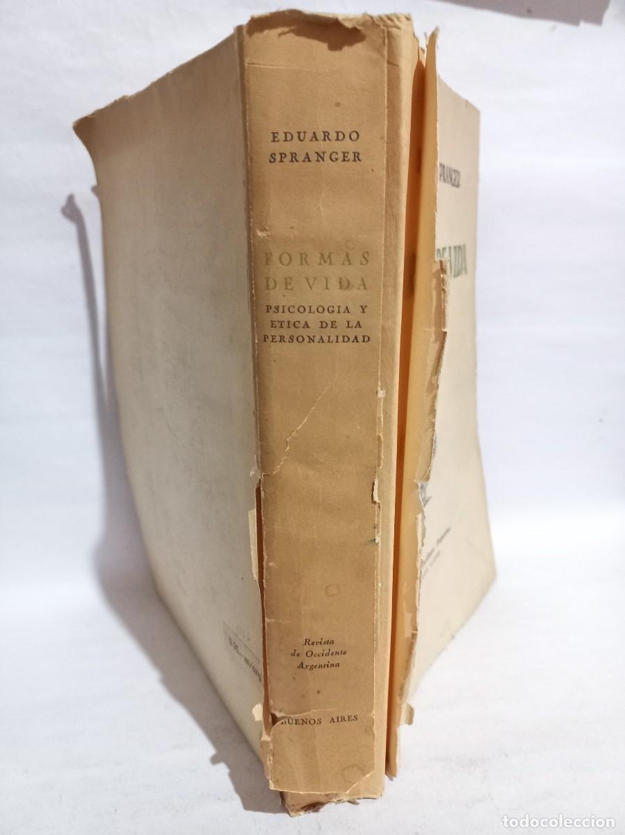 Libros de segunda mano: Eduardo Spranger - Formas de Vida - Primera edici&oacute;n - 1946 - Foto 2
