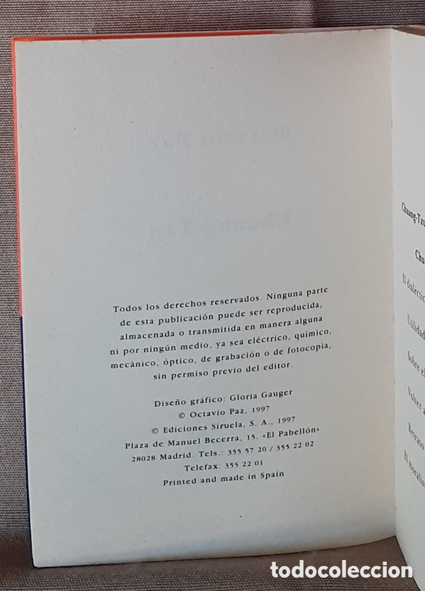 Libros de segunda mano: Chuang-Tzu. Octavio Paz. - Foto 4
