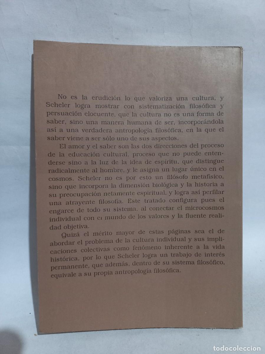 Libros de segunda mano: Max Scheler - El Saber y la Cultura - 1998 - Foto 3
