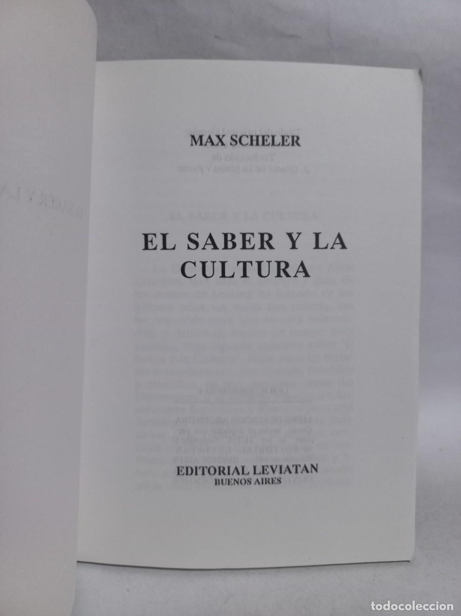 Libros de segunda mano: Max Scheler - El Saber y la Cultura - 1998 - Foto 4